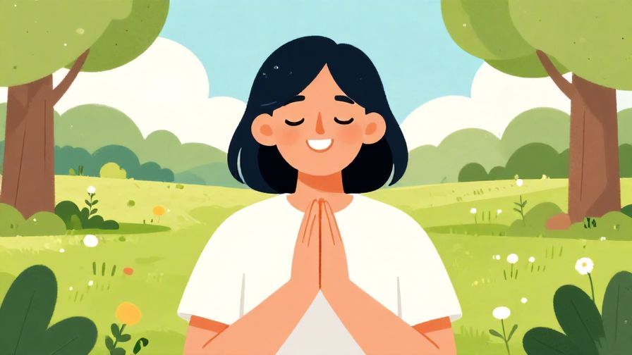 Illustration%20of%20a%20person%20grinning%20with%20eyes%20closed%2C%20hands%20clasped%20in%20front%20of%20a%20peaceful%20park%20scene%2C%20stylized%20and%20bright