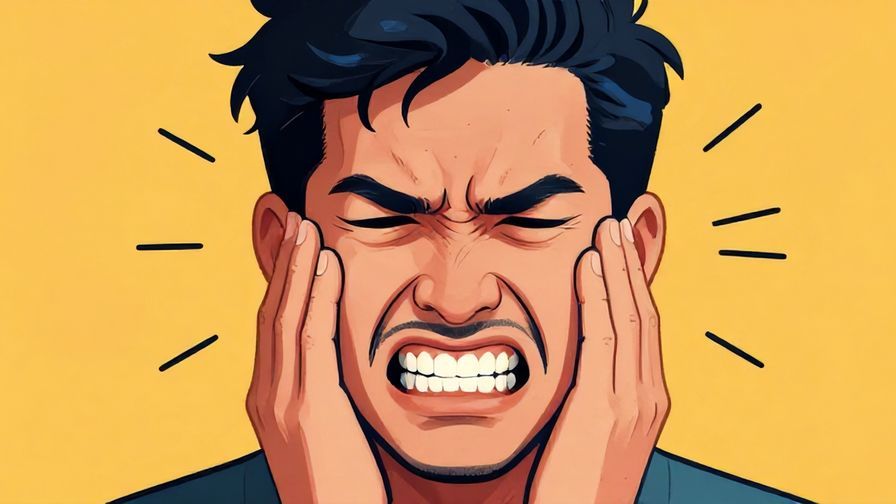 Illustration%20of%20a%20person%20gritting%20teeth%20with%20pain%20lines%20around%20their%20head%2C%20vibrant%20colors%2C%20illustrated%20style