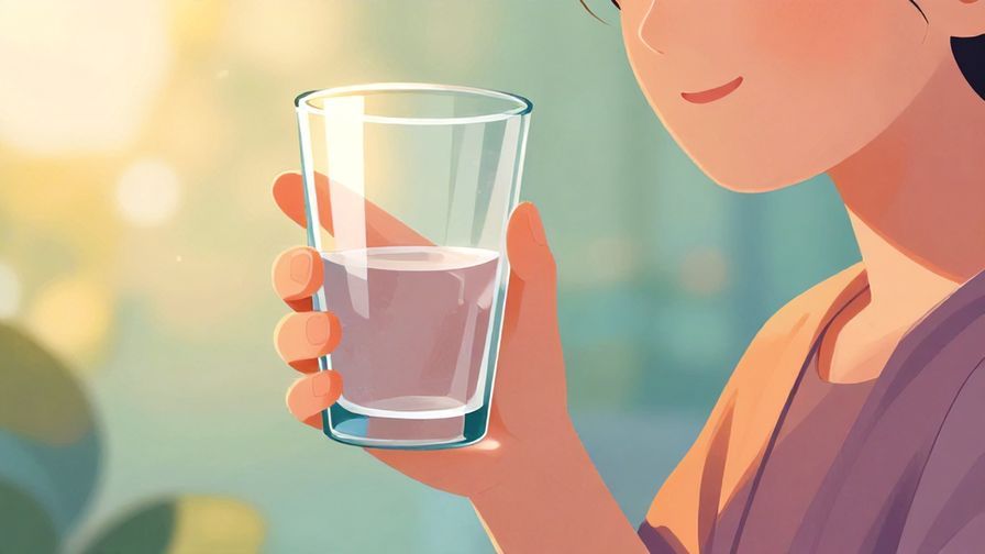 Illustration%20of%20a%20person%20holding%20a%20half-filled%20glass%20with%20a%20soft%20smile%2C%20sunlight%20shining%20through%20the%20glass%2C%20vibrant%20colors%2C%20illustrated%20style