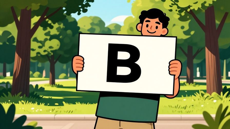 Illustration%20of%20a%20person%20holding%20a%20sign%20with%20a%20big%20letter%20B%20and%20smiling%20confidently%20against%20a%20sunny%20park%20background