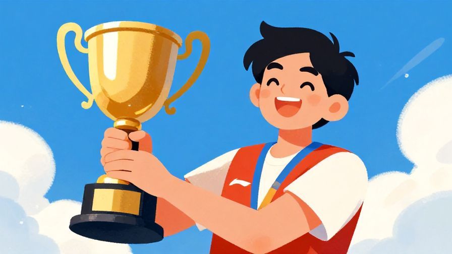 Illustration%20of%20a%20person%20holding%20a%20trophy%20with%20a%20proud%20smile%20under%20a%20blue%20sky%2C%20celebrating%20achievement%2C%20vibrant%20colors%2C%20illustrated%20style