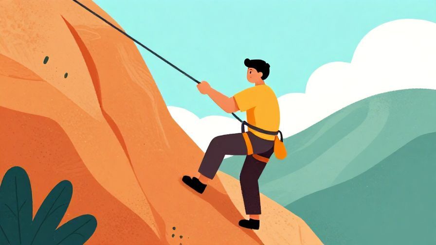 Illustration%20of%20a%20person%20holding%20onto%20a%20rope%20tightly%20while%20climbing%20a%20steep%20hill%2C%20vibrant%20colors%2C%20illustrated%20style