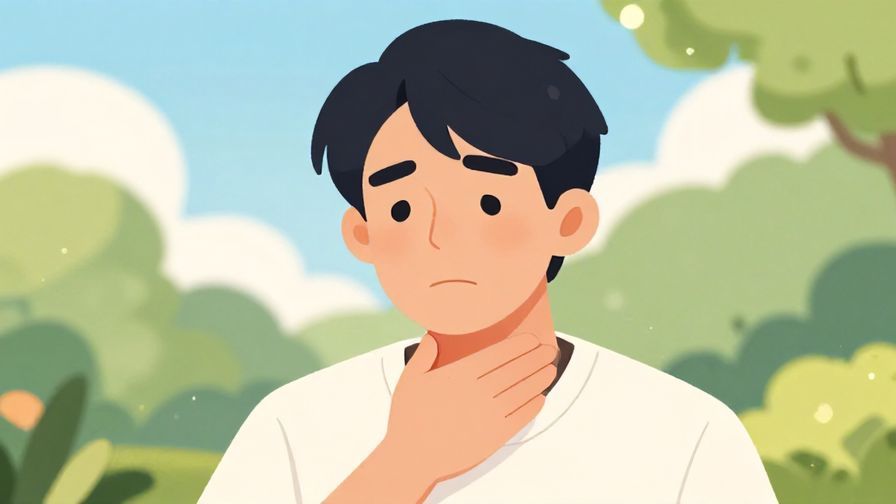 Illustration%20of%20a%20person%20holding%20their%20throat%20with%20a%20slightly%20tired%20expression%2C%20sunny%20outdoor%20setting%2C%20illustrated%20style