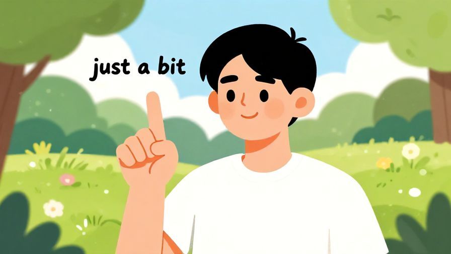 Illustration%20of%20a%20person%20holding%20up%20a%20finger%20to%20show%20“just%20a%20bit”%20with%20a%20friendly%20smile%2C%20sunny%20park%20background%2C%20vibrant%20colors%2C%20illustrated%20style