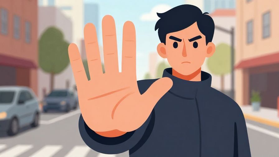 Illustration%20of%20a%20person%20holding%20up%20a%20hand%20to%20stop%20someone%20with%20a%20firm%20expression%20in%20an%20urban%20street%2C%20illustrated%20style