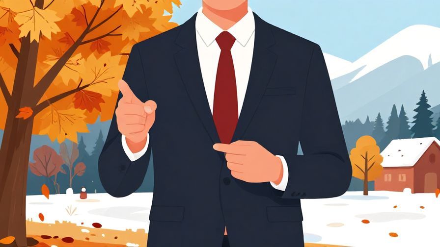 Illustration%20of%20a%20person%20in%20formal%20clothes%20commenting%20on%20the%20changing%20season%2C%20background%20of%20fall%20leaves%20turning%20to%20winter%20scene%2C%20vibrant%20colors