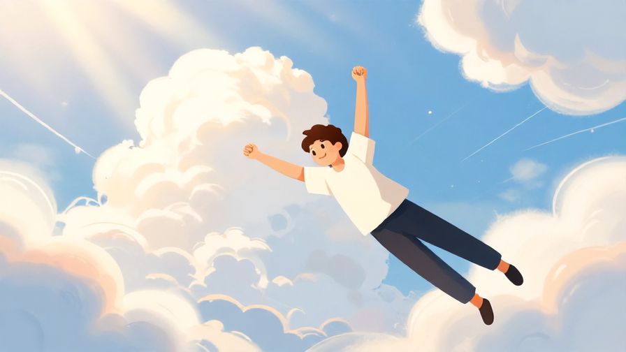 Illustration%20of%20a%20person%20joyfully%20floating%20upwards%20towards%20bright%20heavenly%20clouds%20with%20a%20peaceful%20smile%2C%20vibrant%20sky%20and%20light%20rays