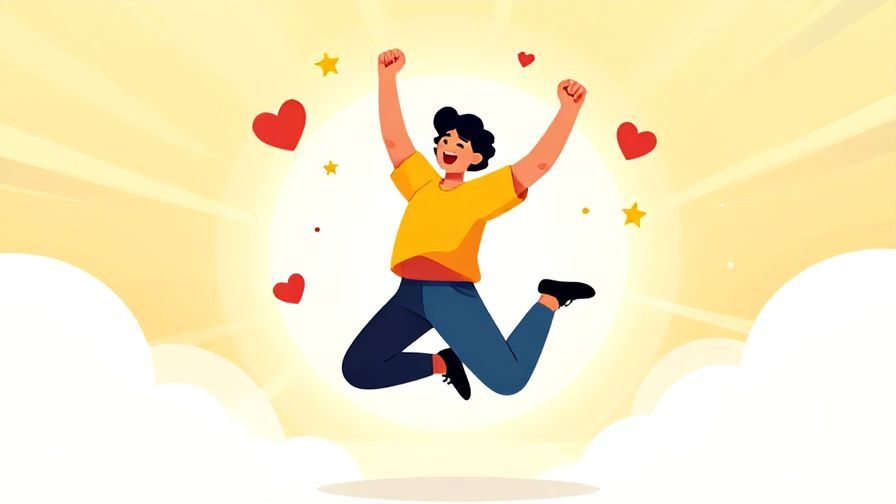Illustration%20of%20a%20person%20jumping%20joyfully%20with%20a%20radiant%20smile%2C%20hearts%20and%20stars%20floating%20around%20them%2C%20bright%20sunny%20background%2C%20vibrant%20colors