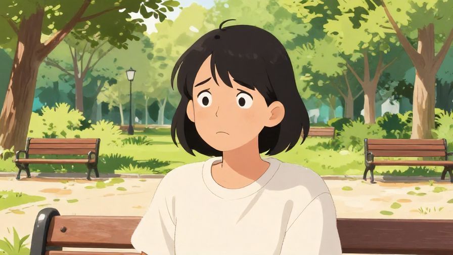 Illustration%20of%20a%20person%20looking%20around%20confusedly%20in%20a%20park%20with%20trees%20and%20benches%2C%20sunny%20day%2C%20expressive%20face%2C%20illustrated%20style