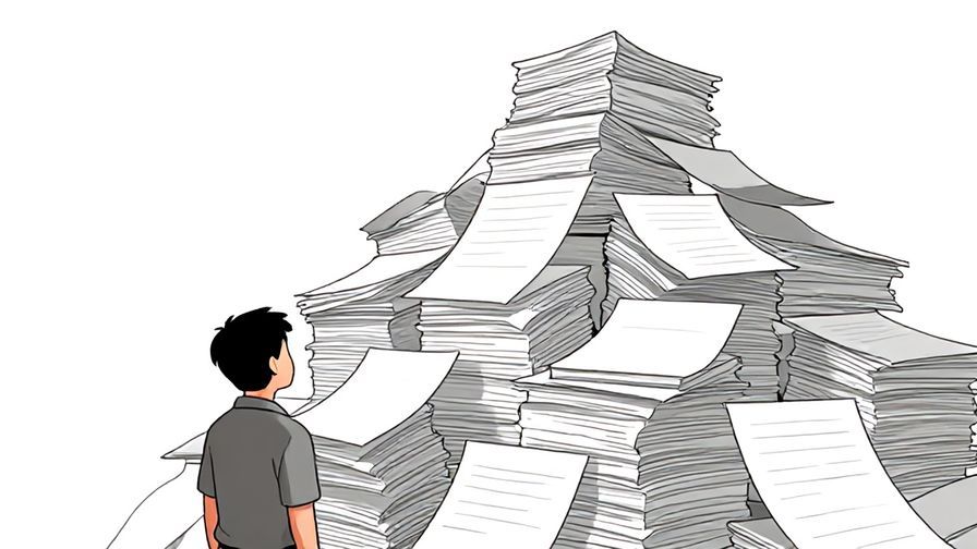 Illustration%20of%20a%20person%20looking%20at%20a%20huge%20stack%20of%20papers%20like%20a%20mountain%2C%20overwhelmed%20expression%2C%20illustrated%20style