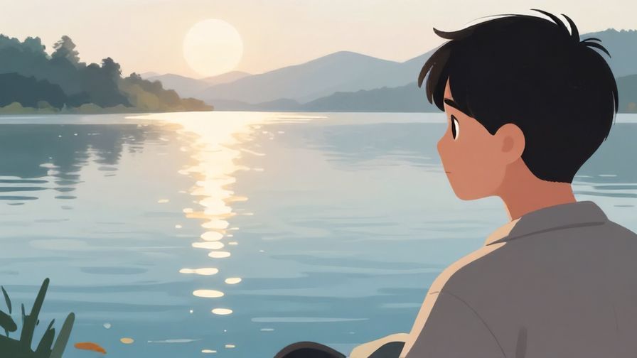 Illustration%20of%20a%20person%20looking%20at%20a%20peaceful%20lake%20with%20a%20reflective%20expression%2C%20soft%20morning%20light%2C%20illustrated%20style