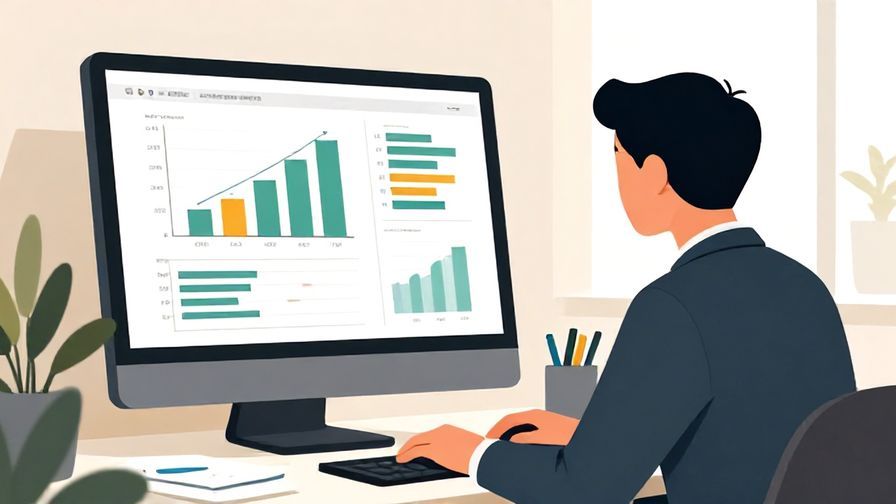 Illustration%20of%20a%20person%20looking%20at%20a%20computer%20screen%20with%20graphs%20and%20charts%2C%20formal%20office%20setting%2C%20vibrant%20colors%2C%20illustrated%20style