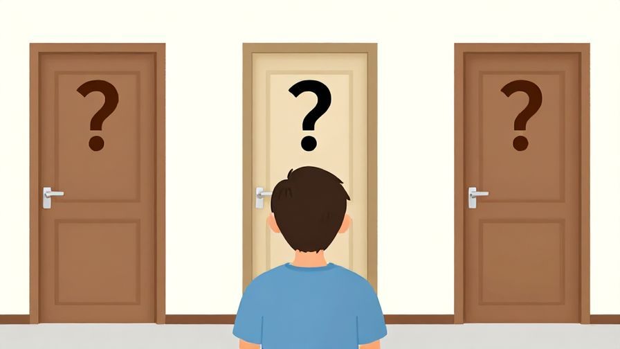 Illustration%20of%20a%20person%20looking%20at%20multiple%20doors%20with%20question%20marks%20above%20their%20head%2C%20bright%20daytime%20background
