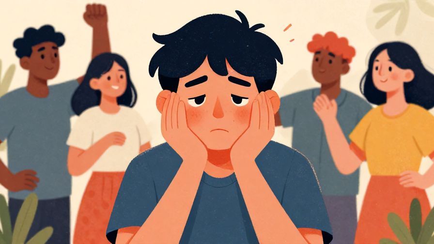 Illustration%20of%20a%20person%20looking%20bored%20and%20disinterested%20while%20others%20are%20having%20fun%2C%20detailed%20background%2C%20vibrant%20colors%2C%20illustrated%20style