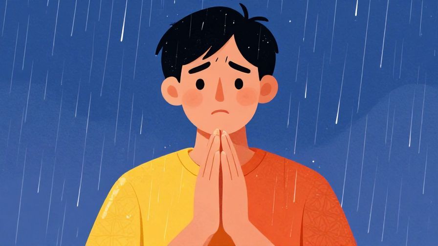 Illustration%20of%20a%20person%20looking%20concerned%20with%20hands%20folded%20in%20prayer%20under%20a%20rainy%20sky%2C%20vibrant%20colors%2C%20illustrated%20style