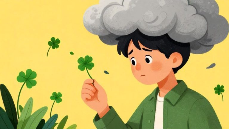 Illustration%20of%20a%20person%20looking%20disappointed%20while%20dropping%20a%20four-leaf%20clover%2C%20with%20a%20gray%20cloud%20above%20their%20head%2C%20detailed%20background%2C%20vibrant%20colors%2C%20illustrated%20style