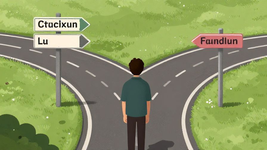 Illustration%20of%20a%20person%20looking%20lost%20at%20a%20forked%20road%20with%20signposts%20pointing%20in%20different%20directions%2C%20soft%20lighting%2C%20illustrated%20style