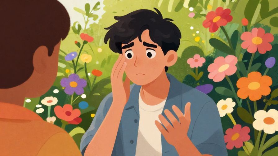 Illustration%20of%20a%20person%20looking%20nervous%20while%20confessing%20to%20someone%20in%20a%20flower%20garden%2C%20vibrant%20colors%2C%20illustrated%20style