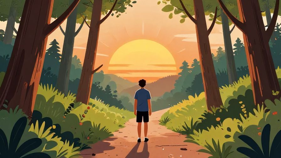Illustration%20of%20a%20person%20looking%20optimistic%20towards%20a%20sunrise%20on%20a%20pathway%20through%20a%20forest%2C%20vibrant%20colors%2C%20illustrated%20style