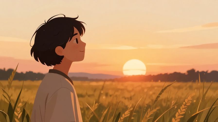 Illustration%20of%20a%20person%20looking%20peaceful%20and%20content%20watching%20a%20sunset%20in%20a%20field%2C%20warm%20colors%2C%20illustrated%20style