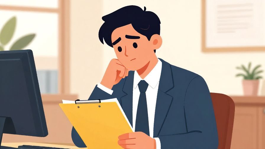 Illustration%20of%20a%20person%20looking%20pensive%20while%20holding%20a%20file%20with%20doubtful%20expression%2C%20formal%20office%20background%2C%20vibrant%20colors%2C%20illustrated%20style