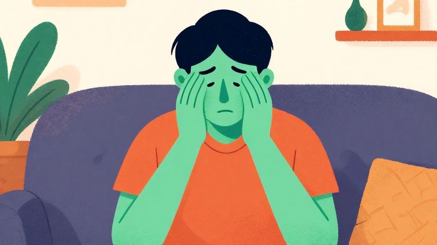 Illustration%20of%20a%20person%20looking%20queasy%2C%20with%20a%20slightly%20greenish%20face%20and%20sitting%20on%20a%20couch%2C%20vibrant%20colors%2C%20illustrated%20style