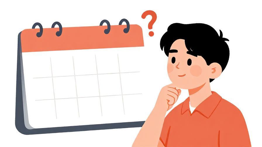 Illustration%20of%20a%20person%20looking%20thoughtfully%20at%20a%20blank%20schedule%20with%20a%20question%20mark%20above%20their%20head%2C%20bright%20colors%2C%20illustrated%20style