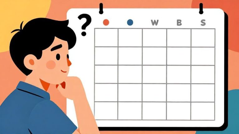Illustration%20of%20a%20person%20looking%20thoughtfully%20at%20a%20blank%20grid%20representing%20a%20schedule%2C%20with%20a%20question%20mark%20above%20their%20head%2C%20detailed%20background%2C%20vibrant%20colors%2C%20illustrated%20style