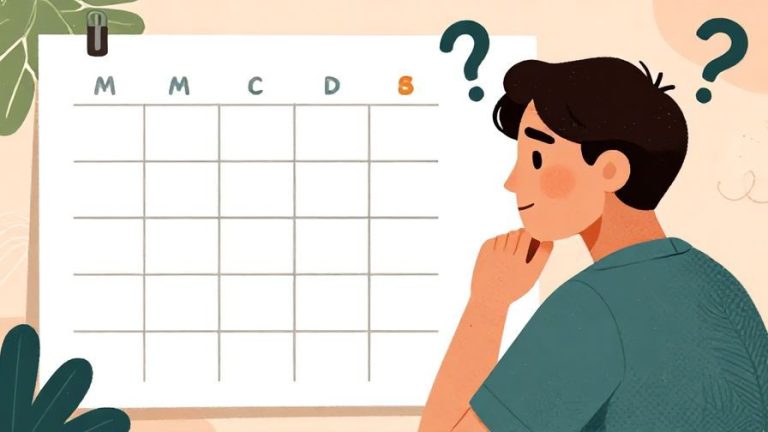 Illustration%20of%20a%20person%20looking%20thoughtfully%20at%20a%20blank%20grid%20representing%20a%20schedule%2C%20with%20a%20question%20mark%20above%20their%20head%2C%20detailed%20background%2C%20vibrant%20colors%2C%20illustrated%20style