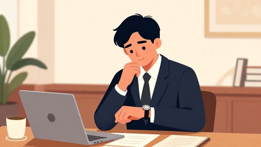 Illustration%20of%20a%20person%20looking%20thoughtful%20but%20checking%20a%20watch%20in%20a%20formal%20meeting%20room%2C%20vibrant%20colors%2C%20illustrated%20style