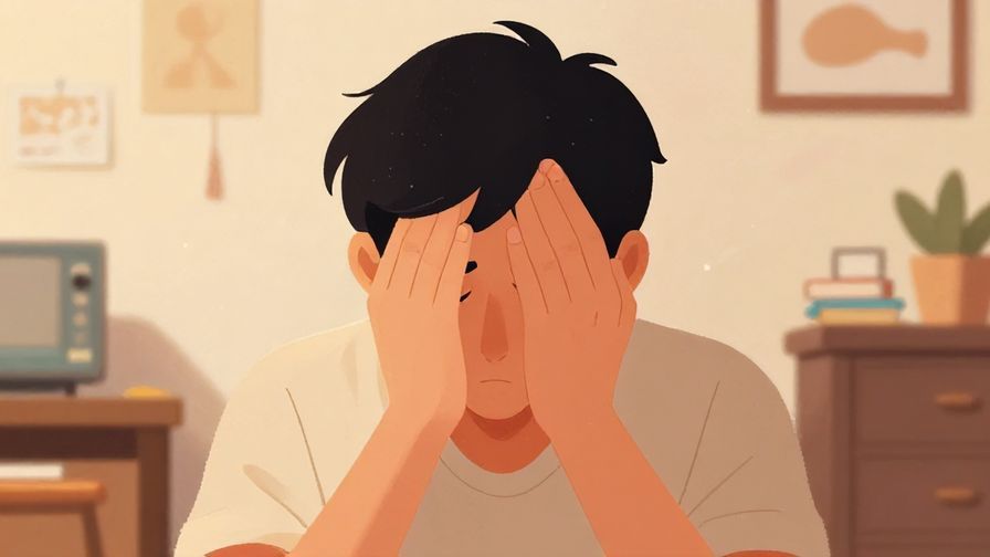 Illustration%20of%20a%20person%20looking%20tired%20and%20covering%20their%20face%2C%20messy%20room%20background%2C%20warm%20colors%2C%20expressive%20illustrated%20style