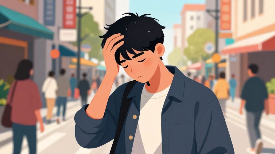 Illustration%20of%20a%20person%20looking%20tired%20and%20holding%20their%20head%20in%20a%20busy%20street%20scene%2C%20vibrant%20colors%2C%20illustrated%20style