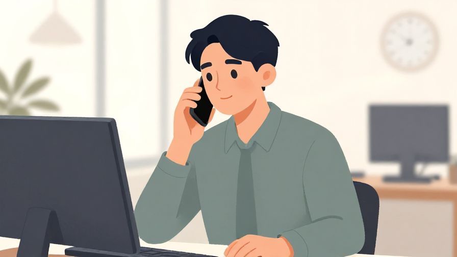 Illustration%20of%20a%20person%20making%20a%20phone%20call%20politely%20in%20an%20office%20setting%2C%20soft%20lighting%2C%20illustrated%20style