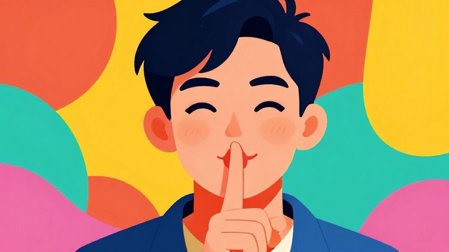Illustration%20of%20a%20person%20making%20a%20shushing%20gesture%20with%20a%20playful%20smirk%2C%20colorful%20and%20vibrant%20background%2C%20illustrated%20style