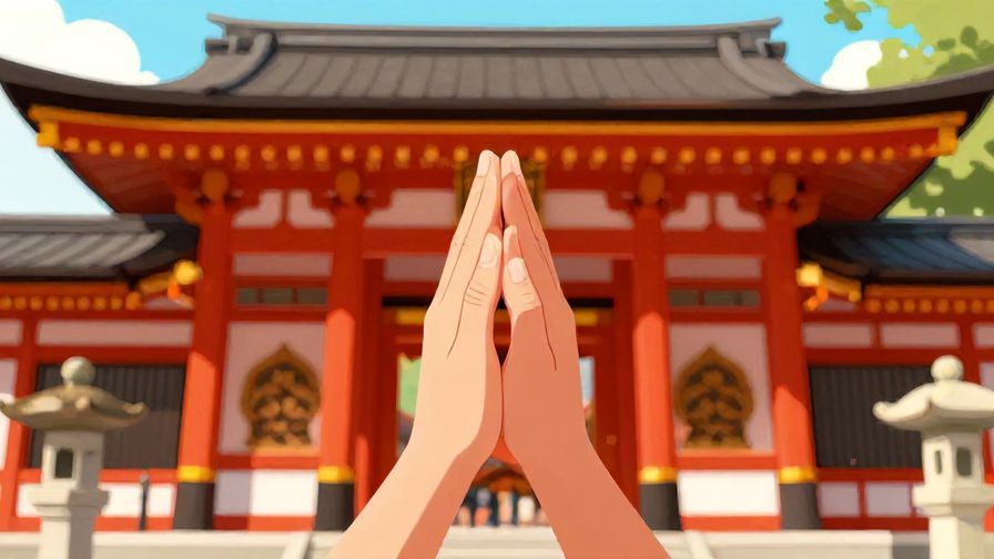 Illustration%20of%20a%20person%20making%20a%20wish%20with%20hands%20together%20in%20front%20of%20a%20temple%20or%20shrine%2C%20bright%20colors%2C%20illustrated%20style