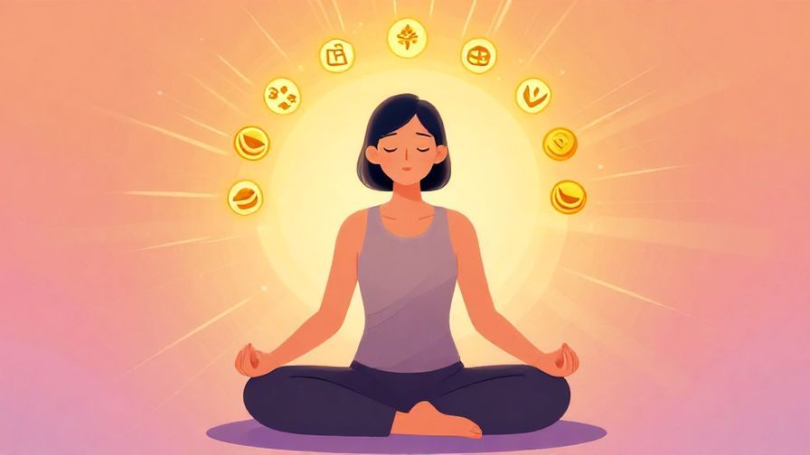 Illustration%20of%20a%20person%20meditating%20peacefully%20with%20floating%20lucky%20symbols%20and%20light%20rays%20around%20them%2C%20vibrant%20colors%2C%20illustrated%20style