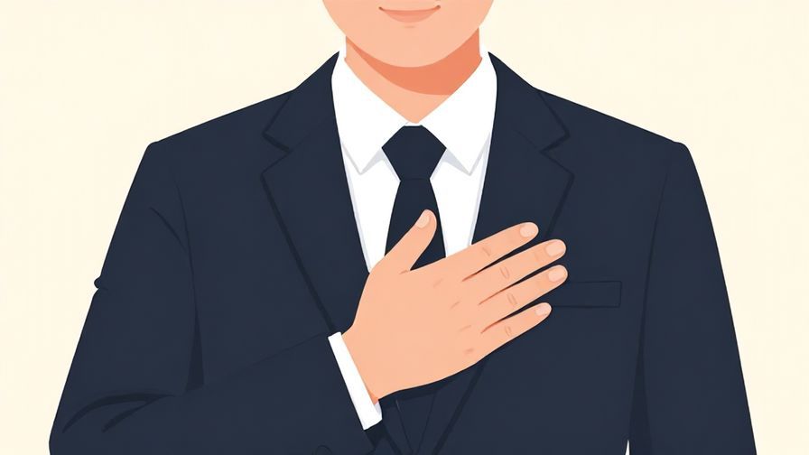 Illustration%20of%20a%20person%20placing%20a%20hand%20on%20their%20heart%20with%20a%20gentle%20smile%20in%20a%20formal%20environment%2C%20illustrated%20style