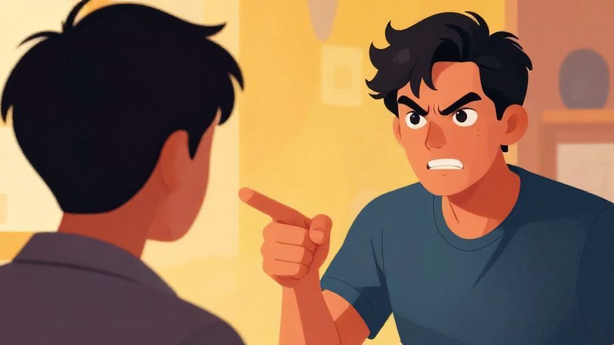 Illustration%20of%20a%20person%20pointing%20angrily%20at%20another%20with%20harsh%20expression%20in%20a%20dramatic%20scene%2C%20vibrant%20colors%2C%20illustrated%20style