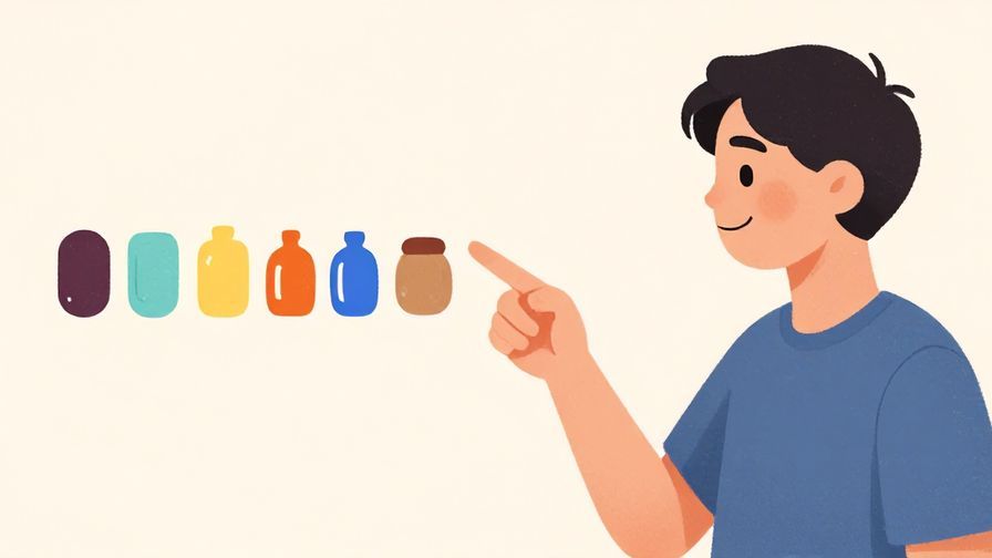 Illustration%20of%20a%20person%20pointing%20at%20a%20row%20of%20colorful%20items%2C%20smiling%20and%20relaxed%2C%20with%20soft%20pastel%20background.