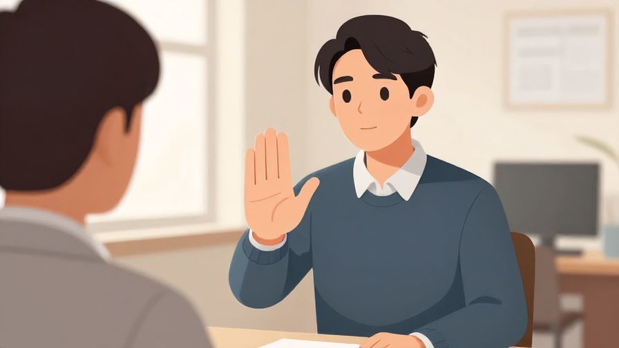 Illustration%20of%20a%20person%20politely%20but%20firmly%20asking%20someone%20to%20stop%2C%20with%20calm%20office%20background%20and%20soft%20lighting%2C%20illustrated%20style