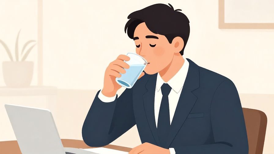 Illustration%20of%20a%20person%20politely%20explaining%20their%20thirst%20while%20requesting%20water%20in%20a%20formal%20setting%2C%20calm%20lighting%2C%20illustrated%20style