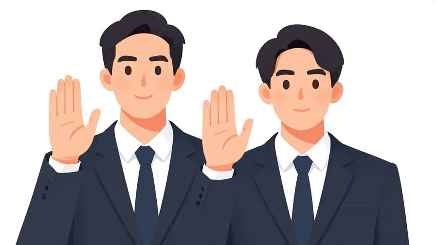 Illustration%20of%20a%20person%20politely%20raising%20a%20hand%20to%20ask%20for%20space%2C%20formal%20setting%2C%20bright%20lighting%2C%20illustrated%20style