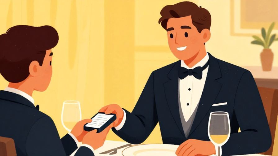 Illustration%20of%20a%20person%20politely%20smiling%20and%20gesturing%20to%20pay%20at%20a%20formal%20dinner%2C%20vibrant%20colors%2C%20illustrated%20style