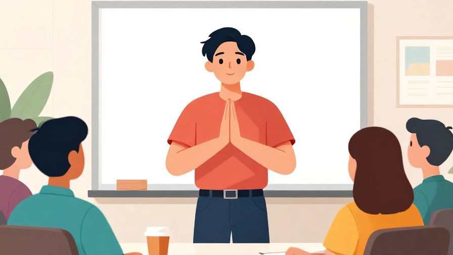 Illustration%20of%20a%20person%20presenting%20to%20a%20small%20group%2C%20making%20a%20polite%20gesture%2C%20office%20background%2C%20vibrant%20colors%2C%20illustrated%20style