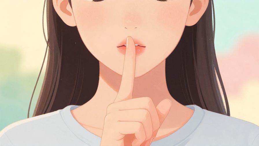 Illustration%20of%20a%20person%20putting%20a%20finger%20to%20their%20lips%20in%20a%20gentle%20warning%20gesture%2C%20soft%20colorful%20background%2C%20illustrated%20style