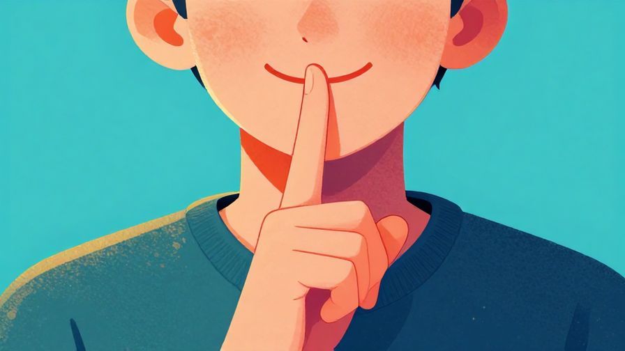 Illustration%20of%20a%20person%20putting%20a%20finger%20to%20their%20lips%20in%20a%20‘shh’%20gesture%20while%20smiling%2C%20vibrant%20colors%2C%20illustrated%20style