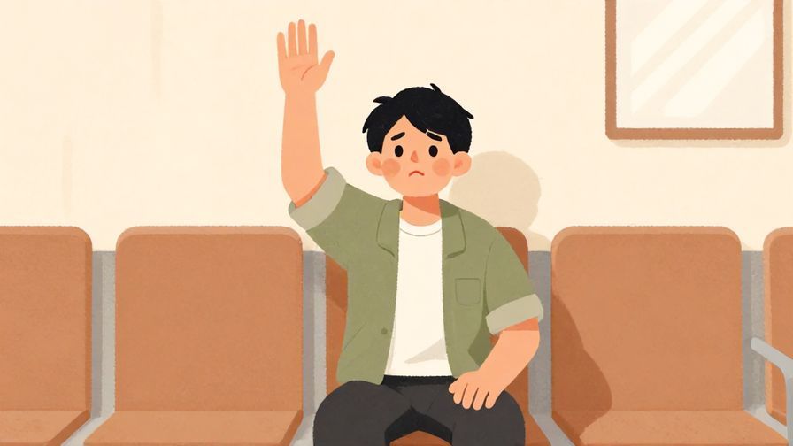 Illustration%20of%20a%20person%20raising%20a%20hand%20with%20a%20pleading%20expression%20in%20a%20waiting%20room%2C%20warm%20colors%2C%20illustrated%20style