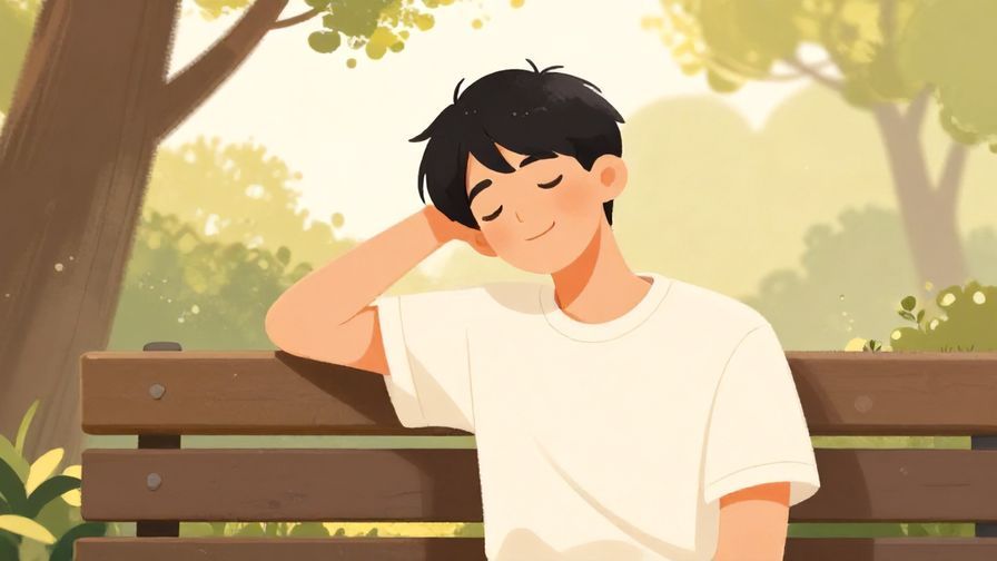 Illustration%20of%20a%20person%20resting%20on%20a%20bench%20with%20a%20warm%20smile%2C%20gentle%20sunlight%20filtering%20through%20trees%2C%20illustrated%20style