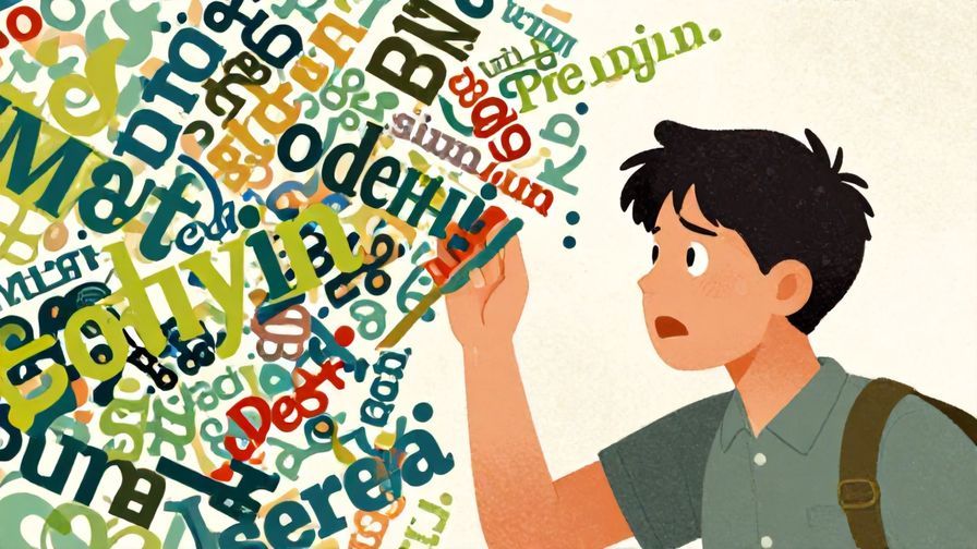 Illustration%20of%20a%20person%20searching%20through%20a%20pile%20of%20floating%20words%20with%20a%20frustrated%20but%20hopeful%20expression%2C%20detailed%20background%2C%20vibrant%20colors%2C%20illustrated%20style