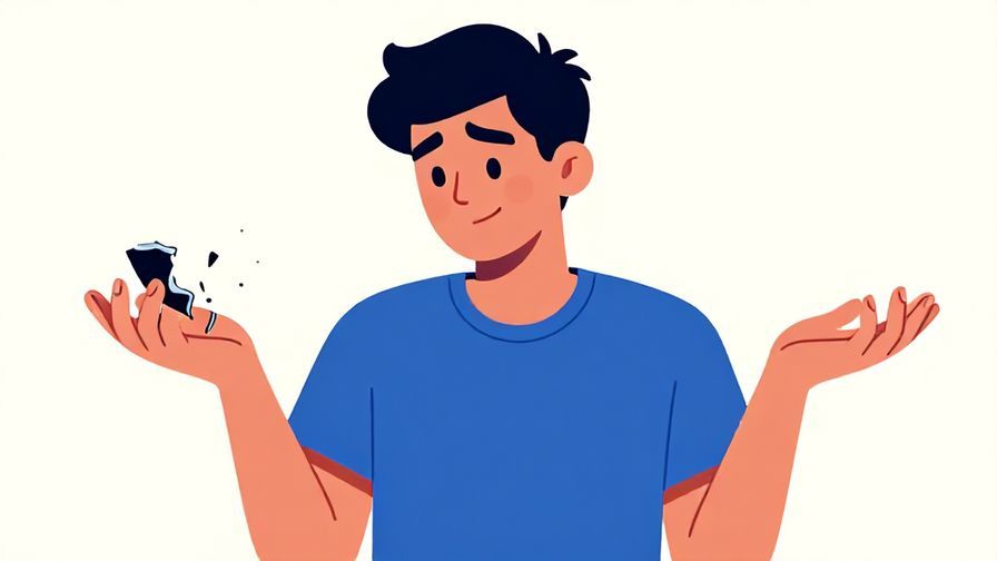 Illustration%20of%20a%20person%20shrugging%20while%20holding%20a%20broken%20object%20with%20a%20slight%20smile%2C%20vibrant%20colors%2C%20illustrated%20style